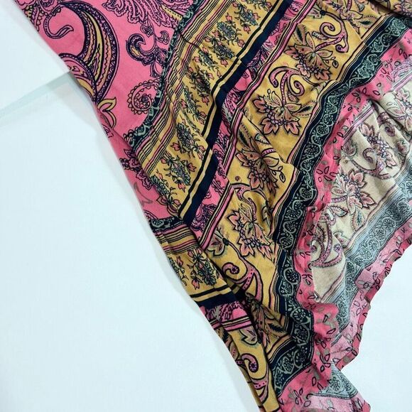 Maurices Midi Dress Womens 1X Multicolor Rayon Sleeveless Paisley High Low New - Picture 5 of 14